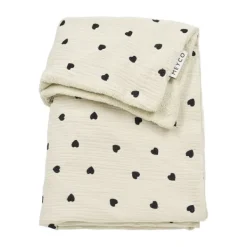Meyco Deken Borduur Pre-Washed - Sweet Heart - Soft Sand - 100 x 150 cm Best