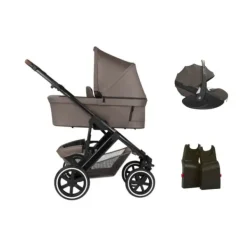 ABC Design Kinderwagen Salsa 5 Air 3-in-1 - Nature | Maxi-Cosi Pebble Autostoel – Nature | Autostoel Adapters Online