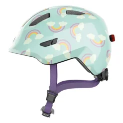 Abus Smiley 3.0 LED Helm Blue Rainbow Mt. M Clearance