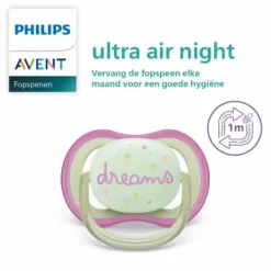 Philips Avent Avent Ultra Air Fopspeen - Nacht - 0-6 Mnd - 2 Stuks Best