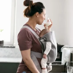 BabyBjörn Mini 3D Jersey Draagzak Lichtbeige