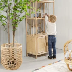 Babypark Exclusief Mand Rond - Klein- Naturel Online