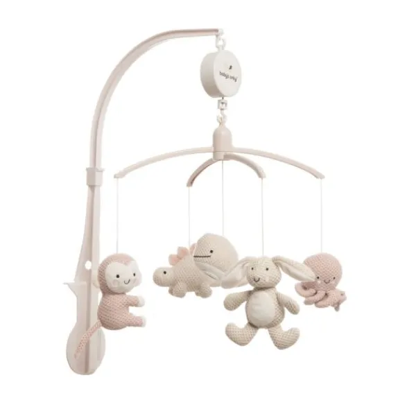 Baby's Only Heaven Muziekmobiel Animals Oud Roze / Warm Linen Hot