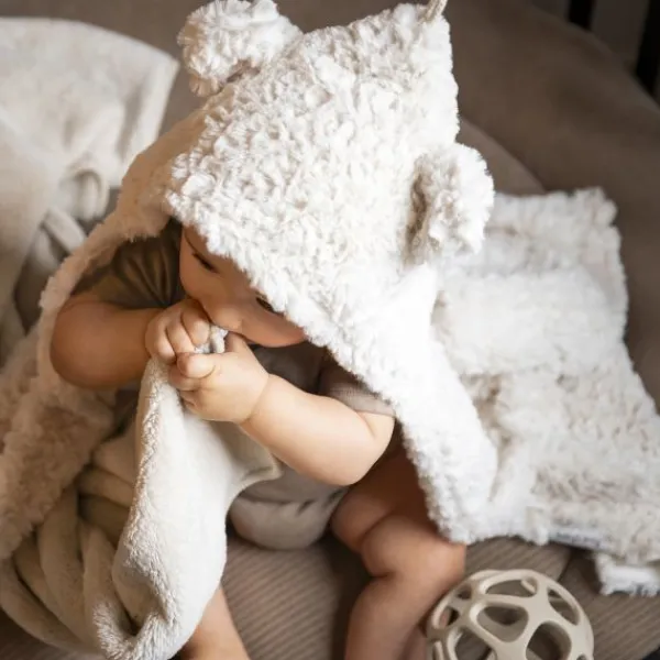 Baby's Only Snow Wikkeldeken Met Oortjes - Oud Roze