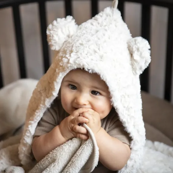 Baby's Only Snow Wikkeldeken Met Oortjes - Oud Roze