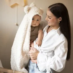 Baby's Only Snow Wikkeldeken Met Oortjes - Oud Roze