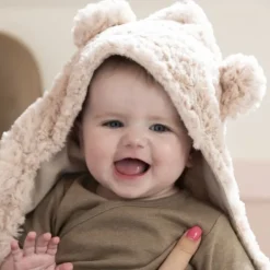 Baby's Only Snow Wikkeldeken Met Oortjes - Oud Roze