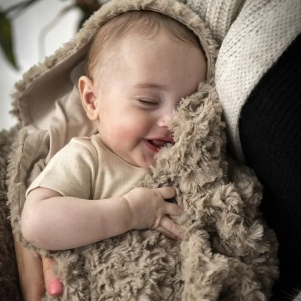 Baby's Only Snow Wikkeldeken Met Oortjes - Oud Roze