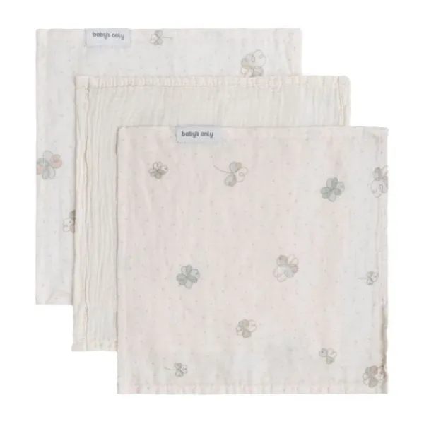 Baby's Only Tender Monddoekje - 3-Pack - 30x30cm - Beige / Linen Sale