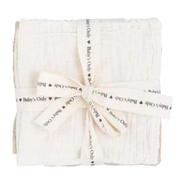 Baby's Only Tender Monddoekje - 3-Pack - 30x30cm - Beige / Linen Sale