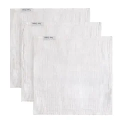 Baby's Only Tender Monddoekje - 3-Pack - 30x30cm - Beige / Linen Sale