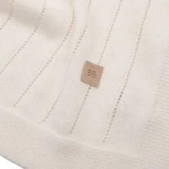 Bamboom Gestreept Wiegdeken - Zomer - Wit - 75 x 100 cm New