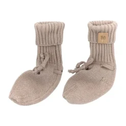 Bamboom Knitted Slofjes Camel Hot