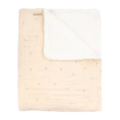 Bamboom Ledikantdeken Nuvola - Dubbelzijdig - Olives Pink Hot