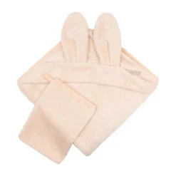 Bamboom New Born Badcape met Oren + Washand - Sand Clearance