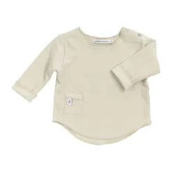 Bamboom T-shirt Lange Mouw - 1 Mnd - Light Khaki Best