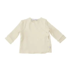 Bamboom T-Shirt Met Overslag - Lange Mouw - 1 Mnd - Light Khaki Outlet