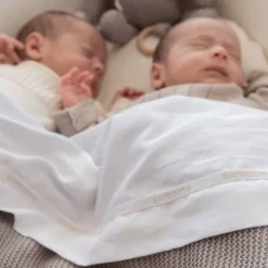 Bamboom Wieglaken Met Bies Wit Online