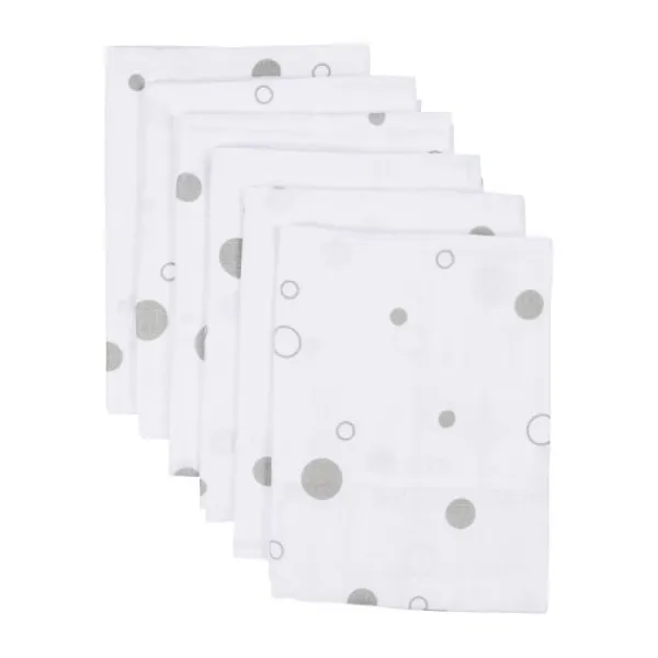 Basicline Bubble Hydrofiel Luiers Grey 6 Stuks grijs Hot