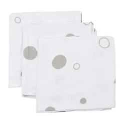 Basicline Bubble Monddoek Grey 3 Stuks Grijs New