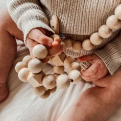 BEZISA Wooden Basics Crossball Natural Discount