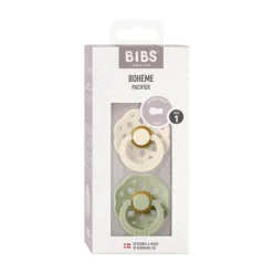 BiBs Boheme Fopspeen Ivory / Sage 0-6 Mnd 2 Stuks Clearance