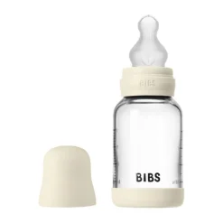 BIBS Fles - Slow Flow - 120 ml - Silicone/Glas - Baby Blue Best