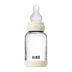 BIBS Fles - Slow Flow - 120 ml - Silicone/Glas - Baby Blue Best