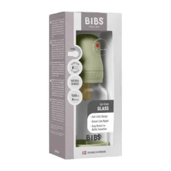 BIBS Fles - Slow Flow - 120 ml - Glas/Latex - Ivory Sale