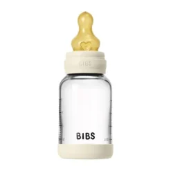 BIBS Fles - Slow Flow - 120 ml - Glas/Latex - Ivory Sale