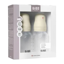 BIBS Fles - Slow Flow - 2 Stuks - 150 ml - Silicone - Ivory New