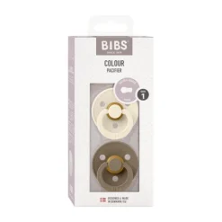 BiBs Fopspeen Dark Oak / Ivory 0-6 Mnd 2 Stuks Outlet