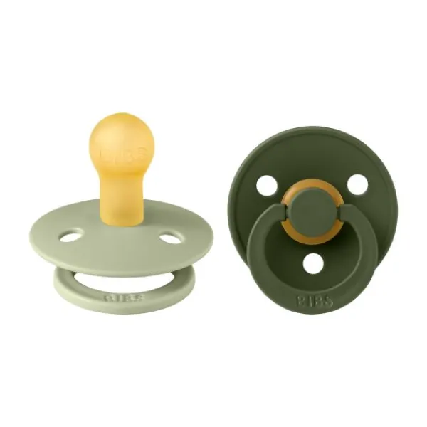 BiBs Fopspeen Dark Oak / Ivory 0-6 Mnd 2 Stuks Outlet