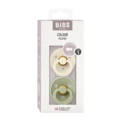 BiBs Fopspeen Dark Oak / Ivory 0-6 Mnd 2 Stuks Outlet