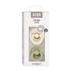 BiBs Fopspeen Dark Oak / Ivory 0-6 Mnd 2 Stuks Outlet
