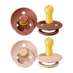 BiBs Fopspeen Dark Oak / Ivory 0-6 Mnd 2 Stuks Outlet