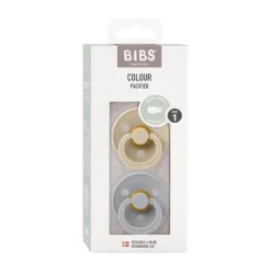 BIBS Fopspeen Symmetrisch - 0-6 Mnd - 2 Stuks - Vanilla / Cloud New