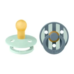 BIBS Studio Colour Fopspenen - 2 Stuks - Size 1 - Block Nordic / Petrol Mint Outlet