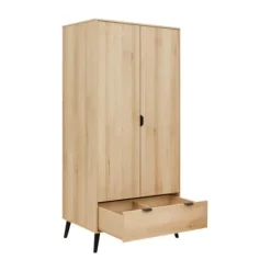 Bopita Fay 2-Deurskast - Naturel/Mat Zwart Online