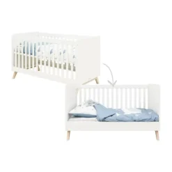 Bopita Fenna Babykamer Wit / Naturel | Bed 70x140 cm + Commode + Kast Outlet