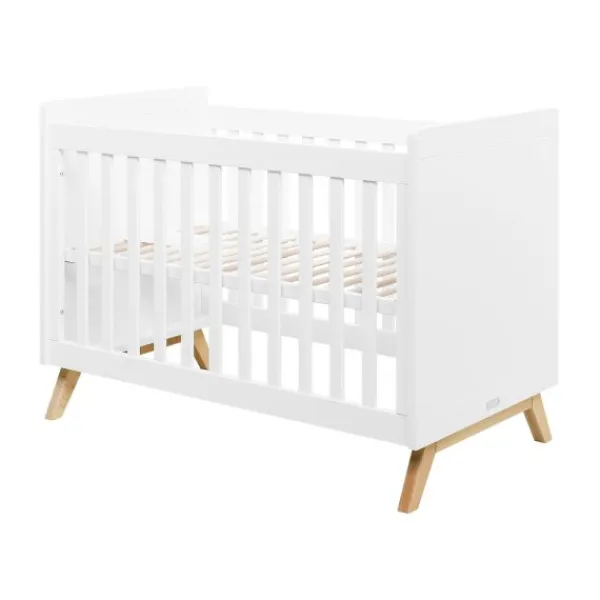 Bopita Fenna Babykamer Wit / Naturel | Bed 60 x 120 cm + Commode + Kast 2-Deurs Outlet