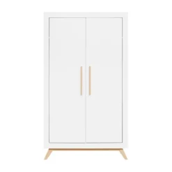 Bopita Fenna Babykamer Wit / Naturel | Bed 60 x 120 cm + Commode + Kast 2-Deurs Outlet