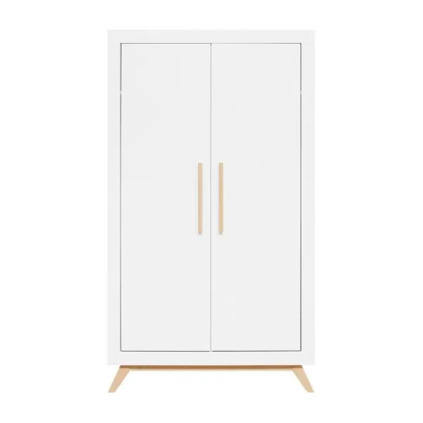 Bopita Fenna Babykamer Wit / Naturel | Bed 60 x 120 cm + Commode + Kast 2-Deurs Outlet