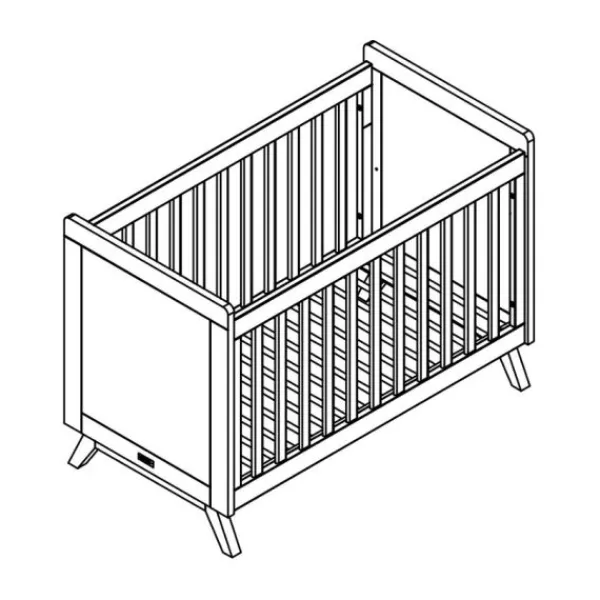 Bopita Fenna Babykamer Wit / Naturel | Bed 60 x 120 cm + Commode + Kast 2-Deurs Outlet