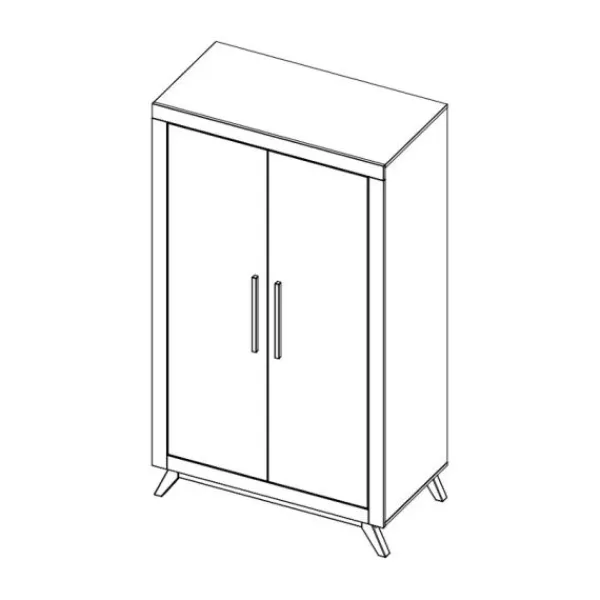 Bopita Fenna Babykamer Wit / Naturel | Bed 60 x 120 cm + Commode + Kast 2-Deurs Outlet