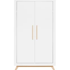 Bopita Fenna Kledingkast Wit / Naturel 2-Deurs New
