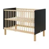 Bopita Floris Babybed Zwart / Naturel 60 x 120 cm Hot