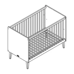 Bopita Indy Babybed Wit / Naturel 60 x 120 cm Sale