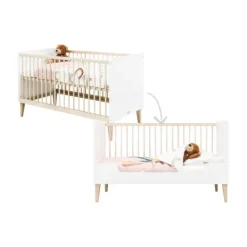 Bopita Indy Babybed Wit / Naturel 60 x 120 cm Sale