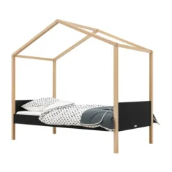 Bopita Liam Huisbed Mat Zwart / Naturel 90 x 200 cm Hot